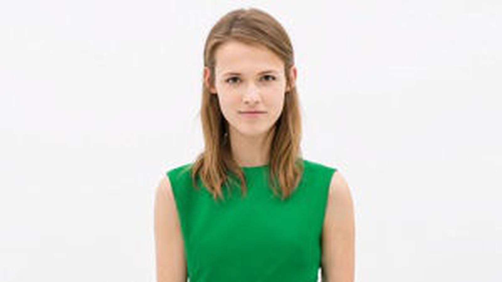 Robe tube verte de Zara