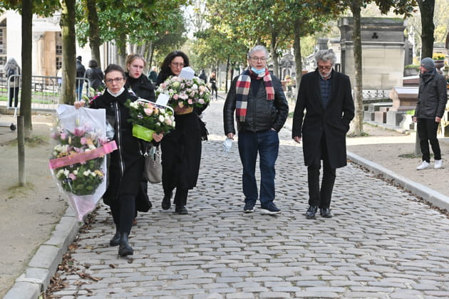 Dominique Besnehard et proches, obsèques de Mylène Demongeot à Paris