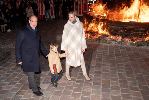 Charlene, Albert de Monaco et leur fils Jacques