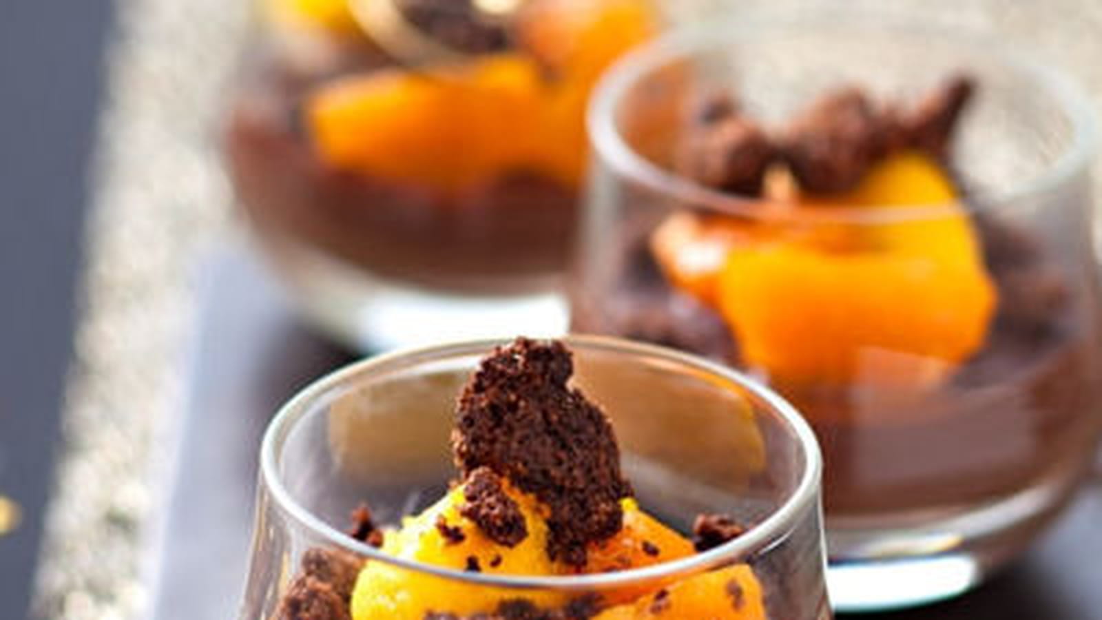 Verrine Crumble Chocolat-Mandarine