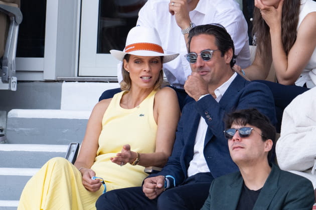 Sylvie Tellier, en bons termes avec son ex-mari Camille Le Maux à Roland-Garros