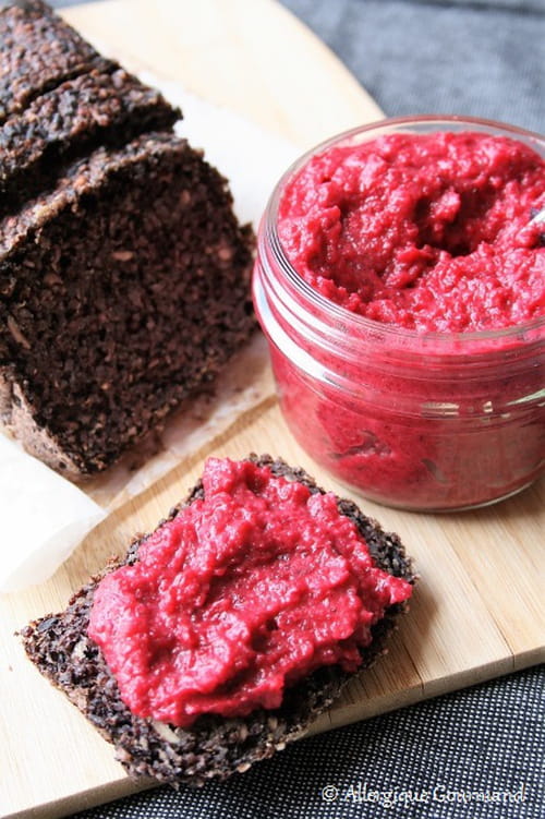 Tartinade de betterave sans gluten sans oeuf