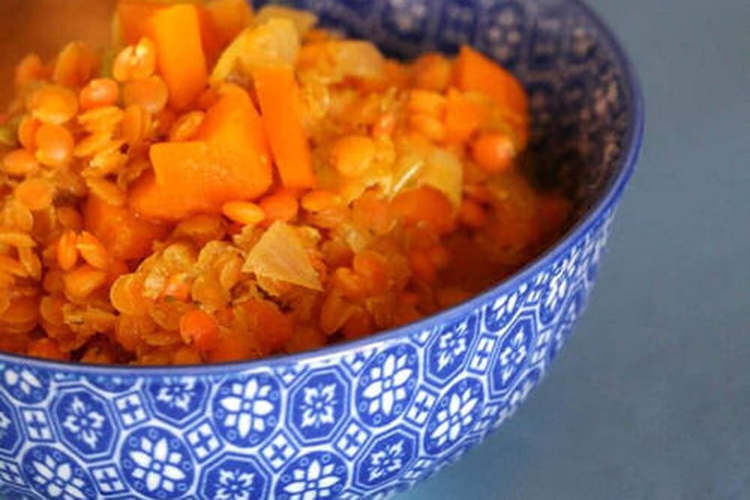 Lentilles rouges aux petits légumes façon risotto