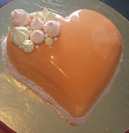 gâteau cœur de douceur exotique