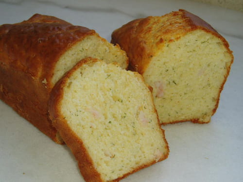 Cake aux crevettes, citron et aneth