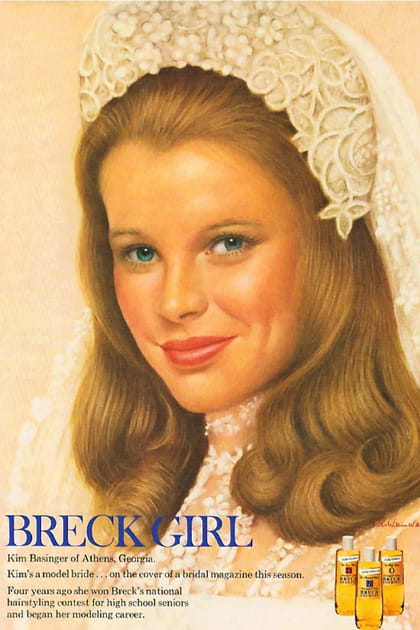 Kim Basinger pose pour Breck