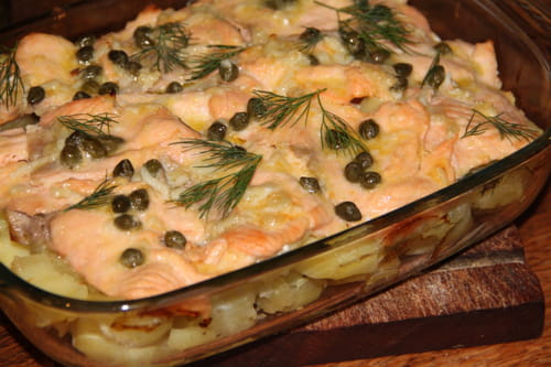Saumon mariné aux agrumes et câpres