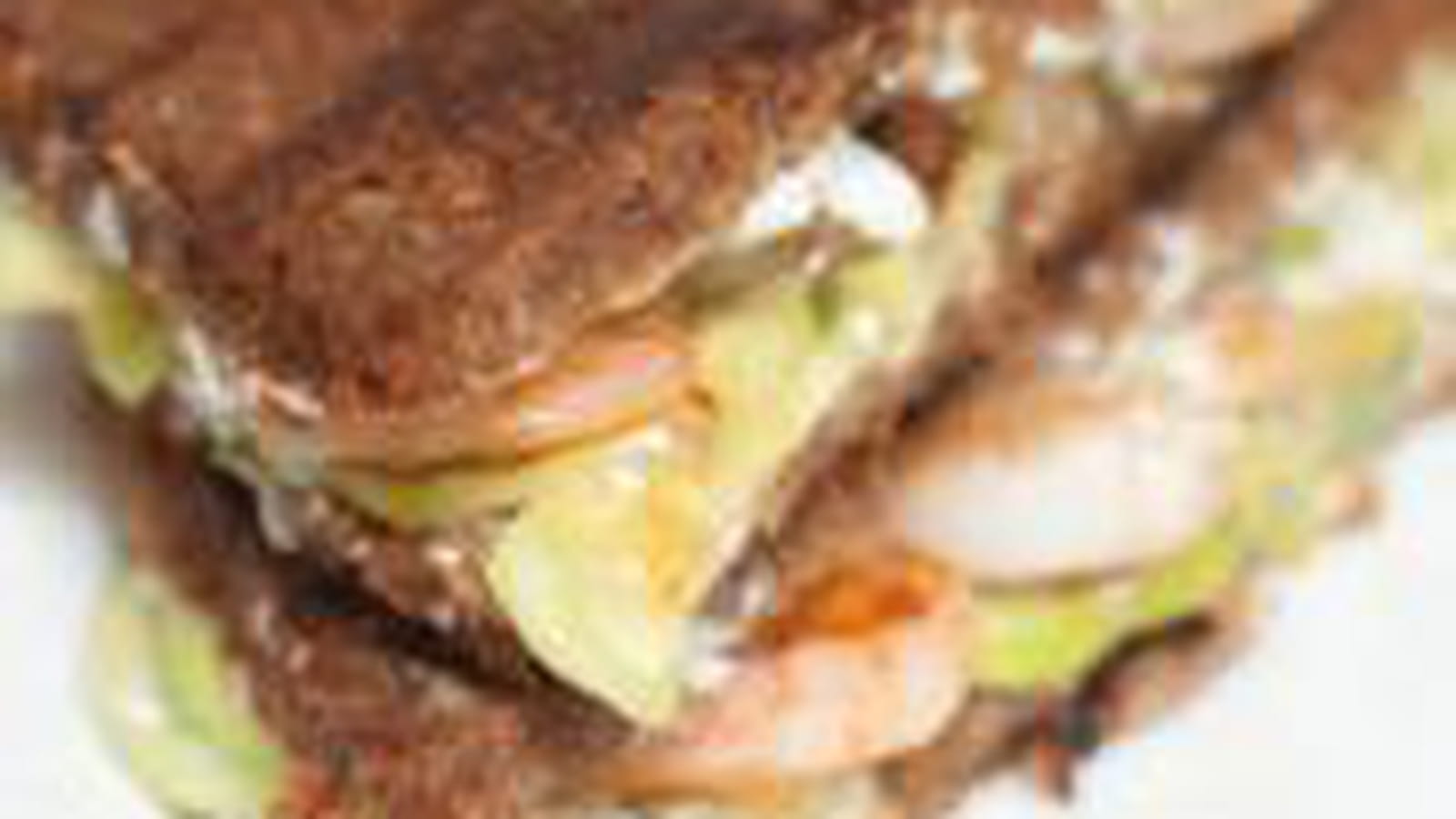 Sandwich crevettes courgettes et wasabi