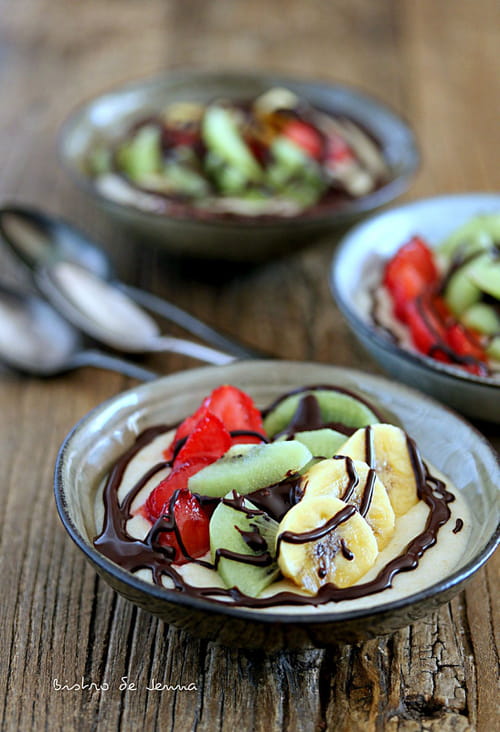 Semoule bowl choco-noisettes et fruits frais