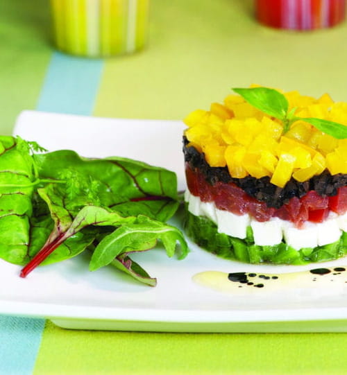 Salade Méditerranéenne façon tartare et son mesclun