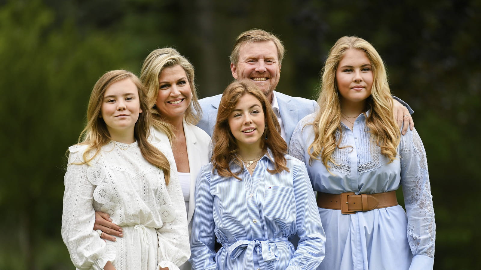 Ariane, Maxima, Alexia, Willem-Alexander et Amalia des Pays-Bas