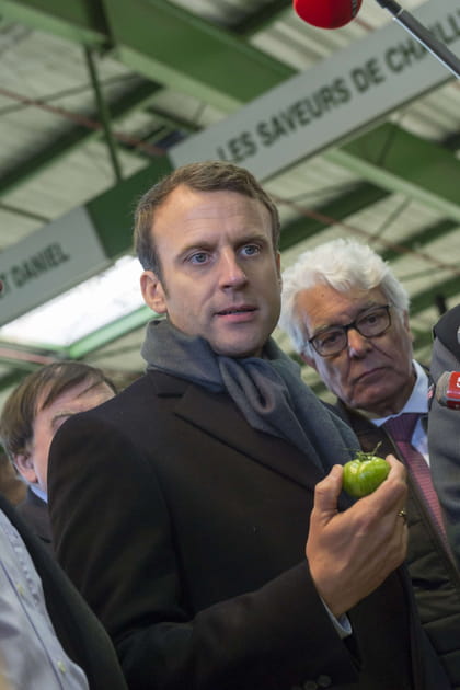 Emmanuel Macron a la tomate