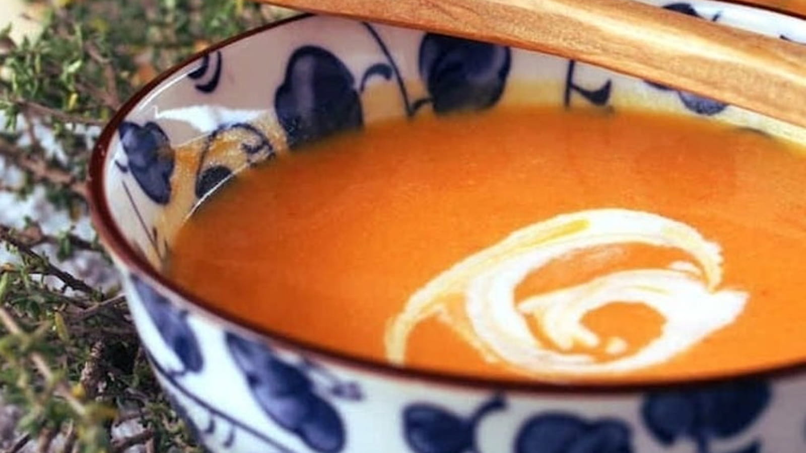 Velouté de potiron aux champignons des bois