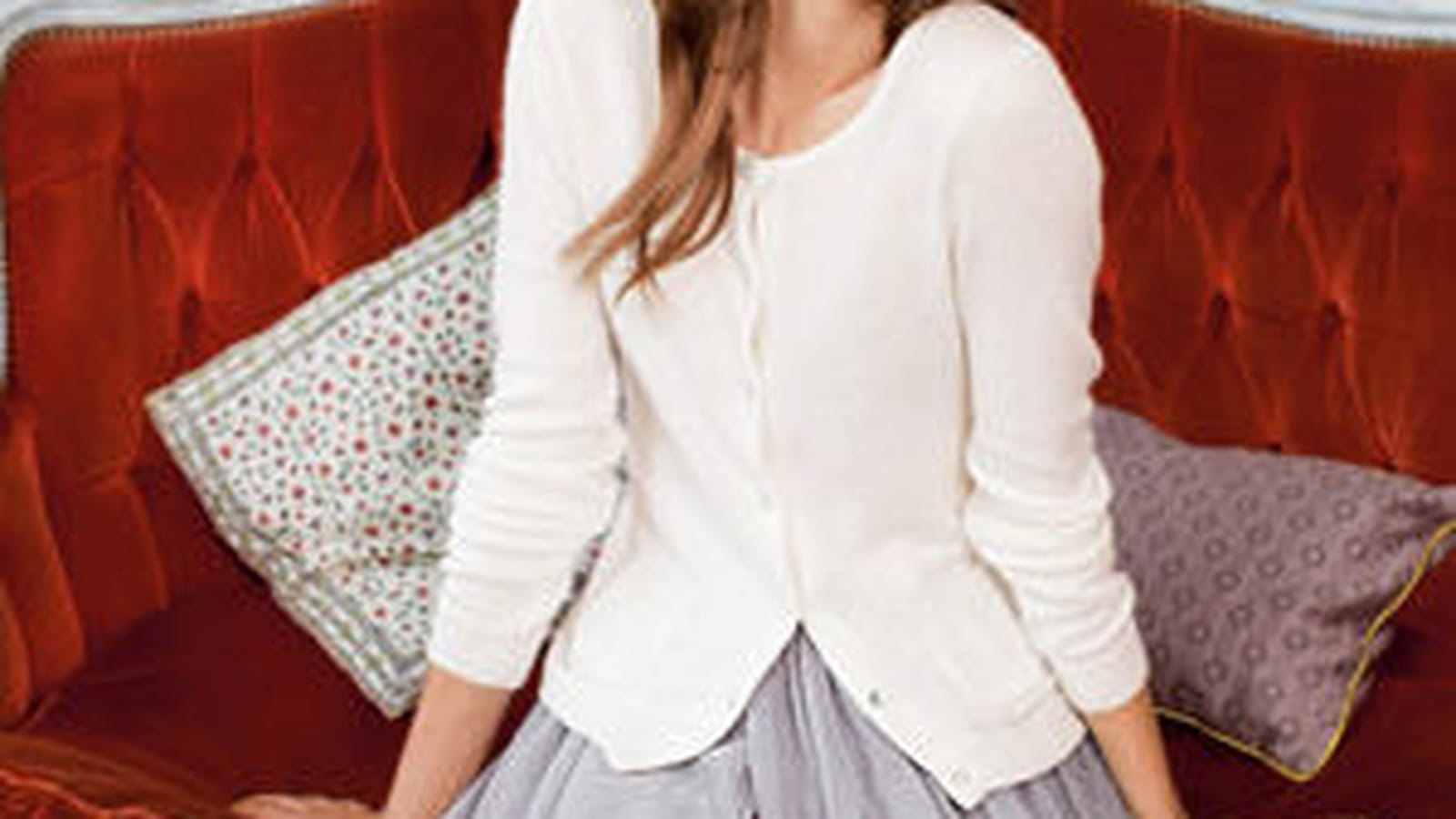 Cardigan et jupe de La Redoute