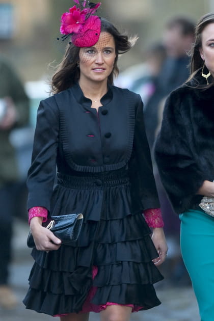 Pippa Middleton en rose et noir