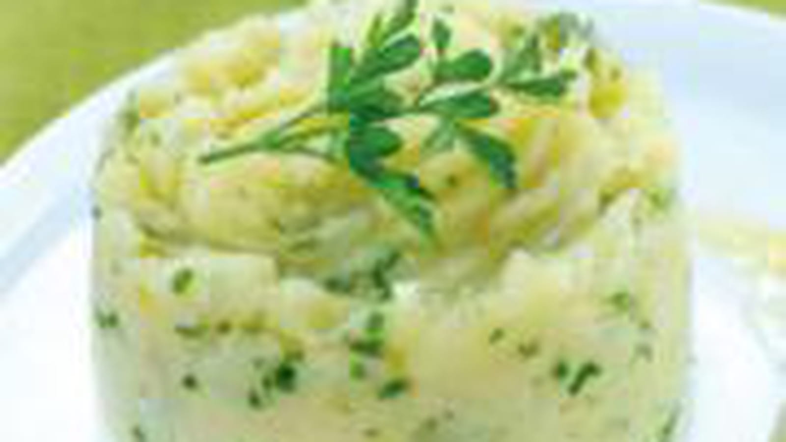 Purée à l'huile d'olive et aux fines herbes