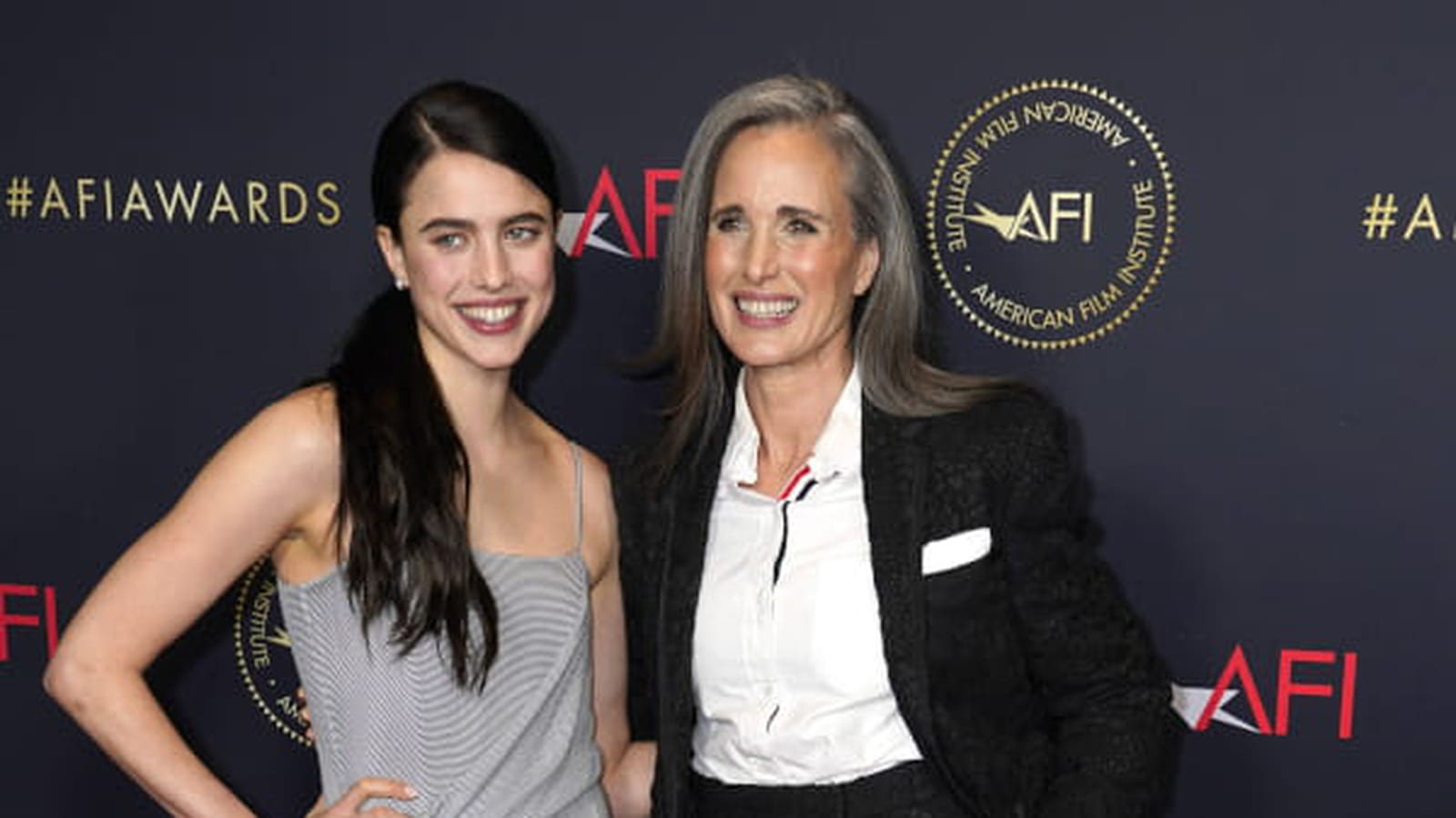 Andie MacDowell et Margaret Qualley le 11 mars 2022