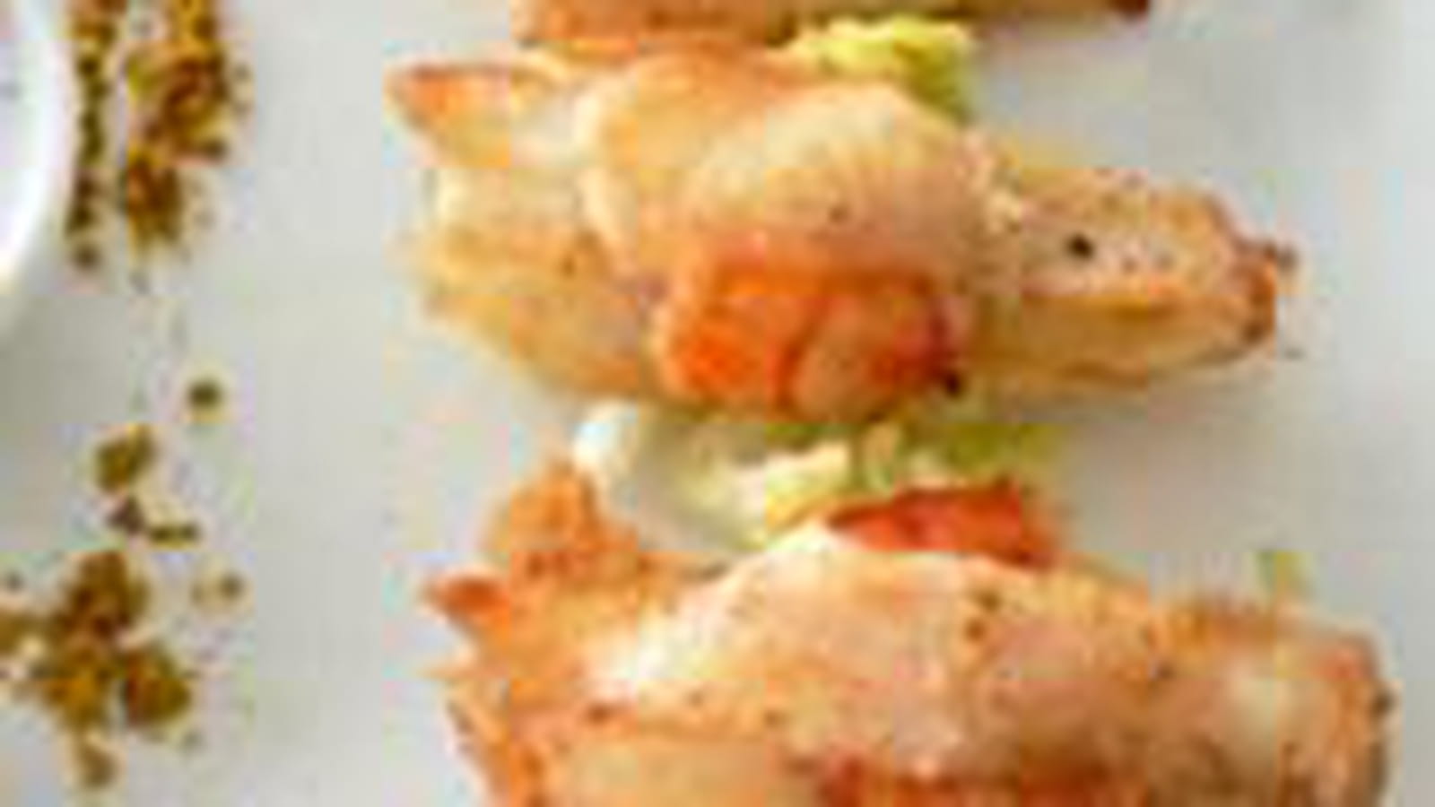 Baluchons de crevettes au petit taro
