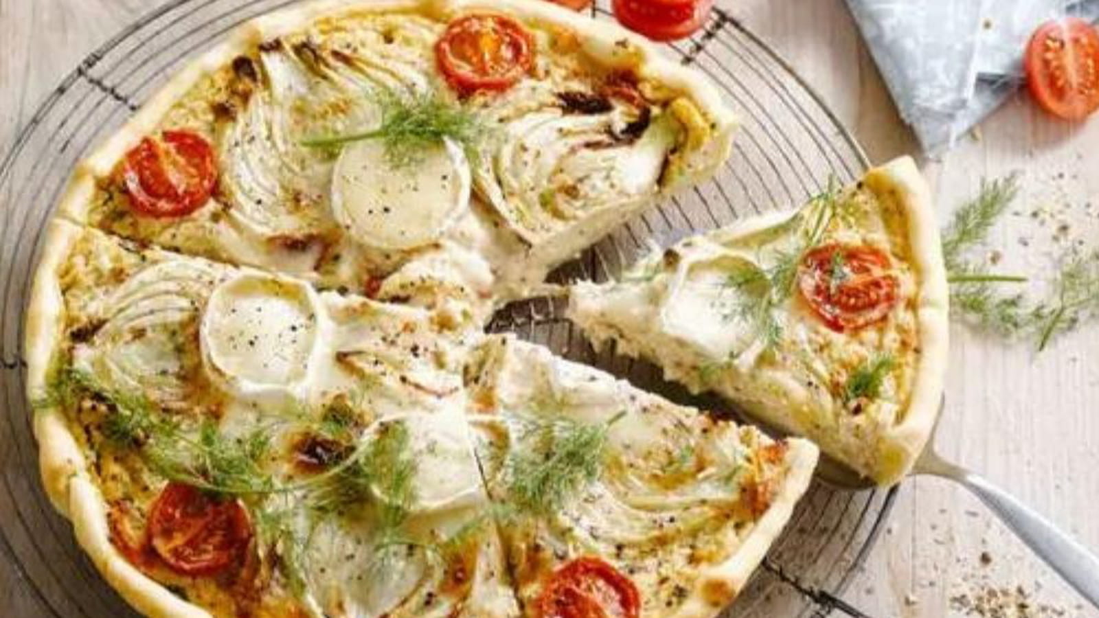 Quiche fenouil, chèvre et miel