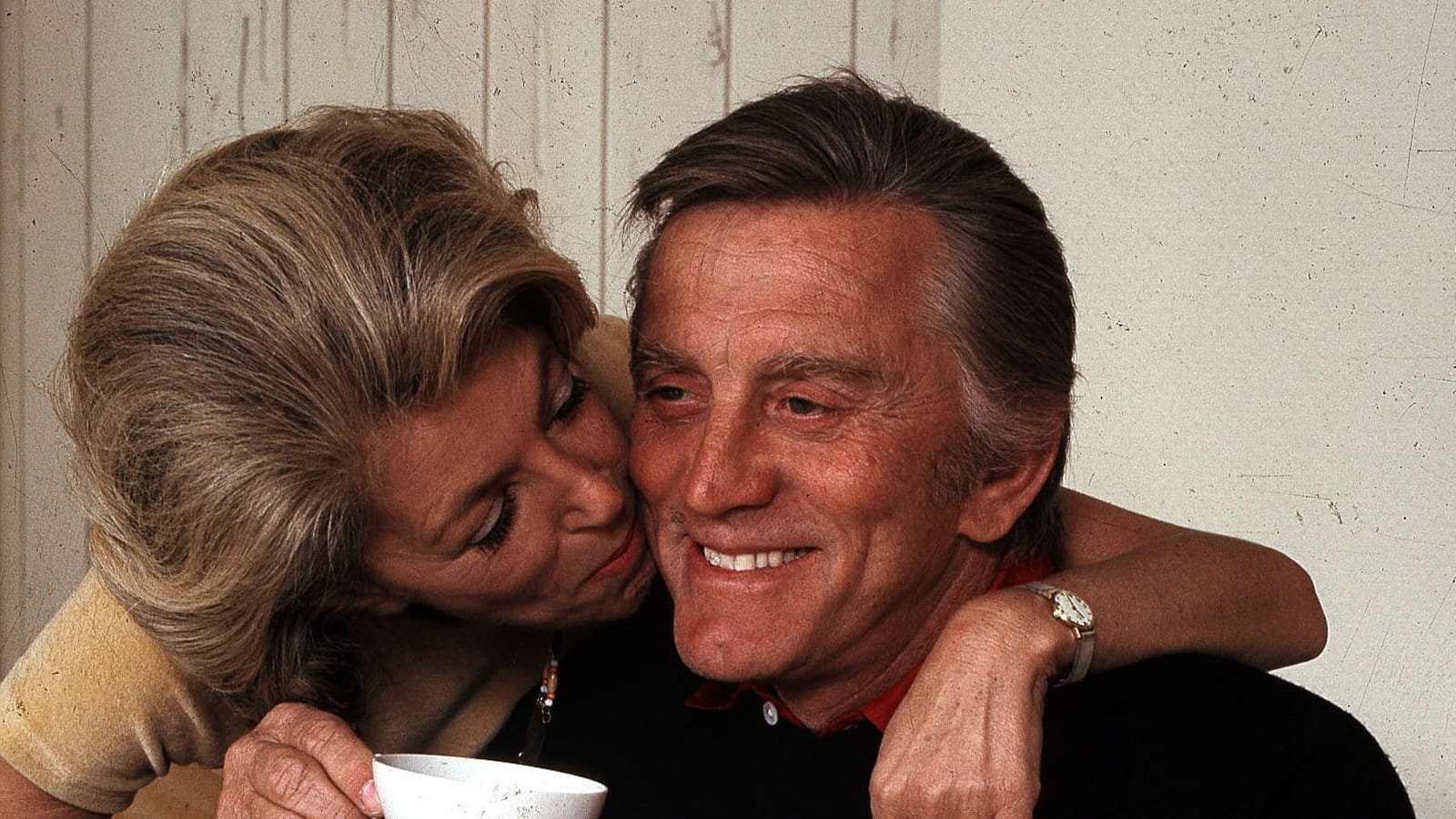 Anne Buydens et Kirk Douglas