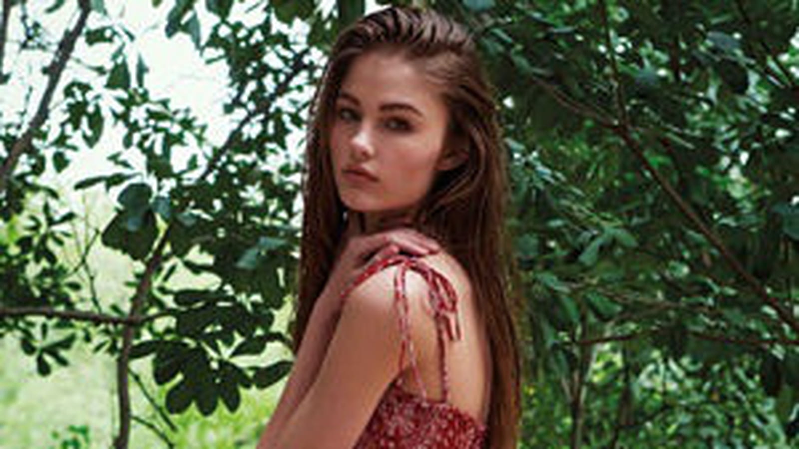 Robe rouge à motifs de Oysho