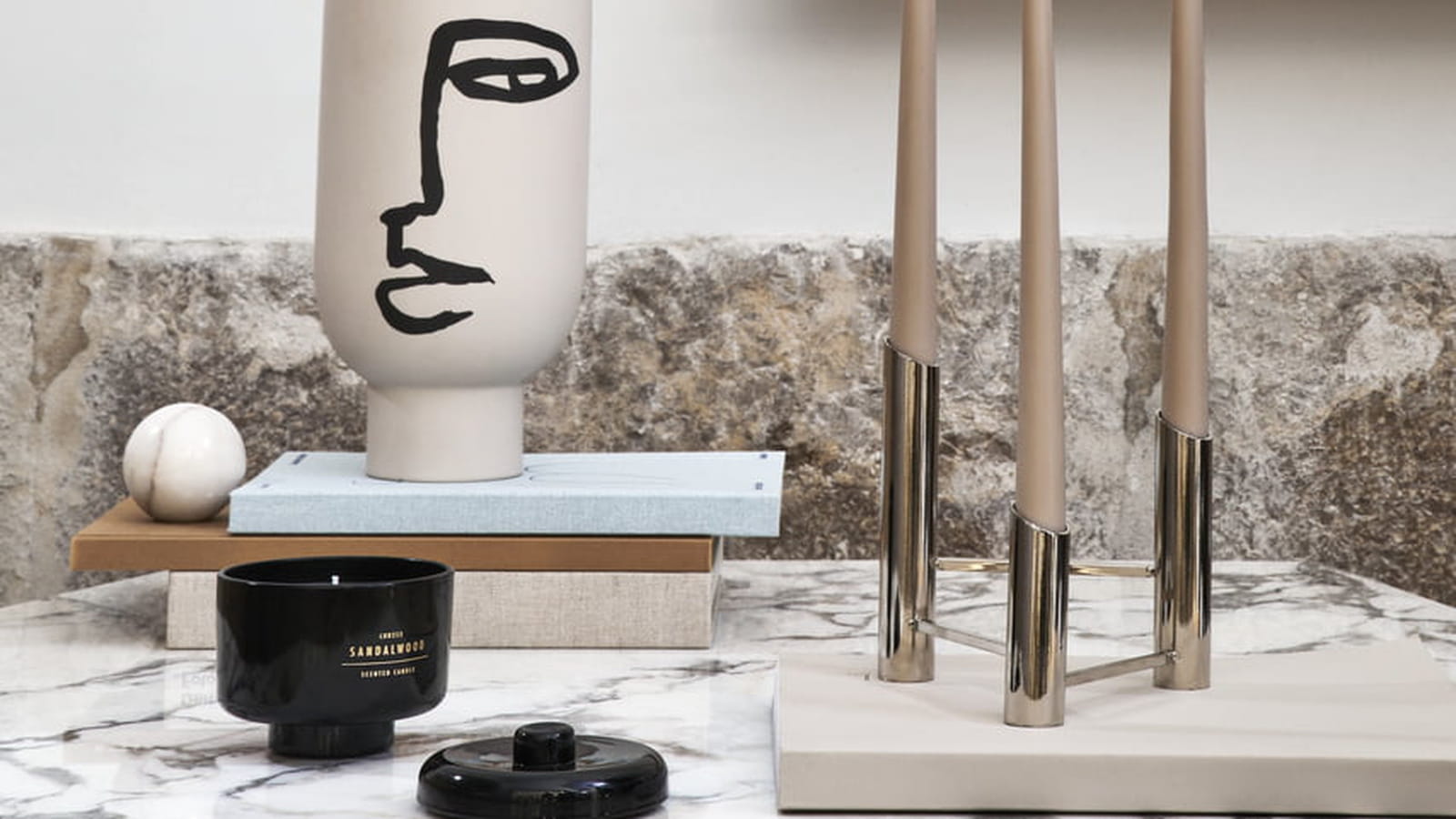 Vase et bougeoir 