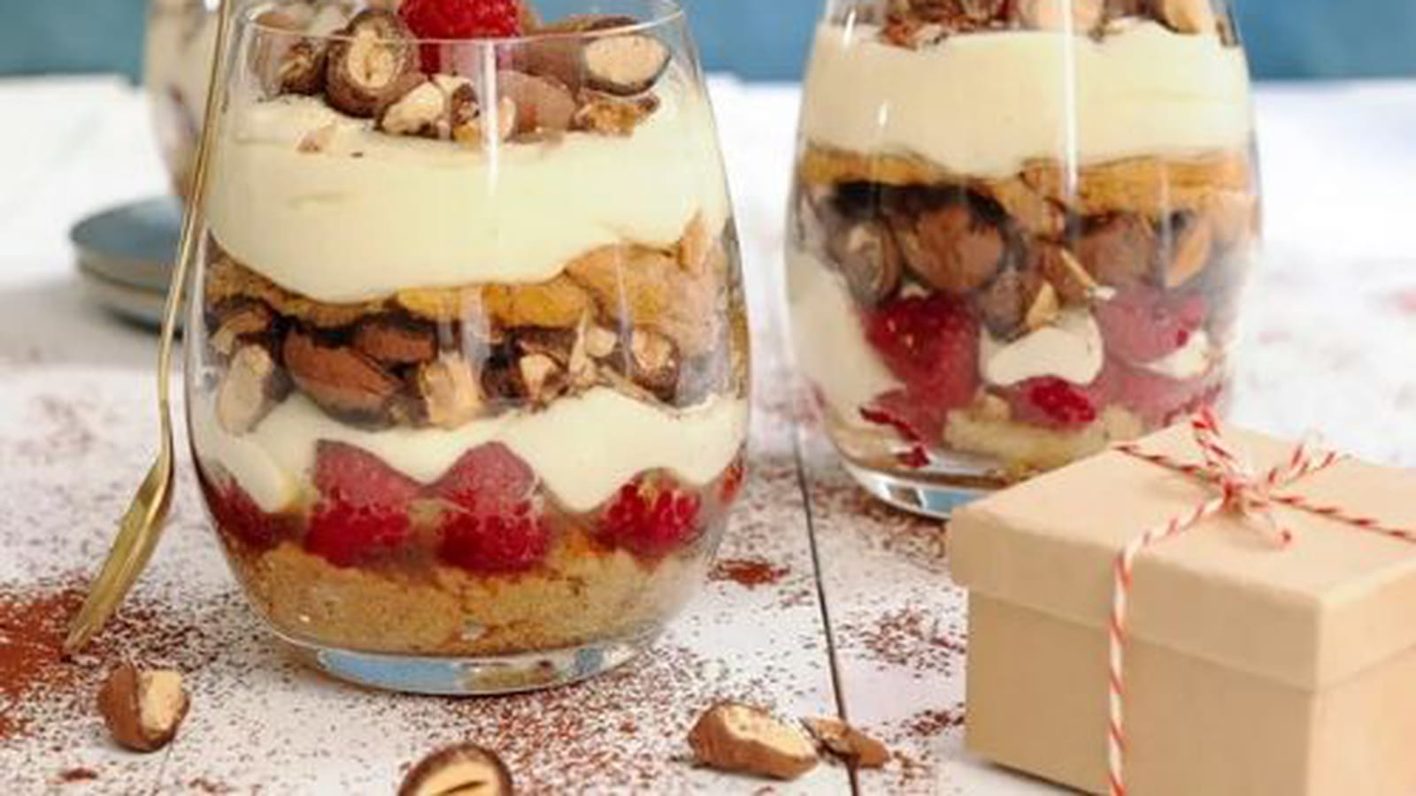 Tiramisu Pralino™ chocolat noir poudré et framboises