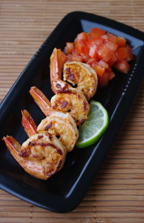 Crevettes marinées au citron vert et gingembre