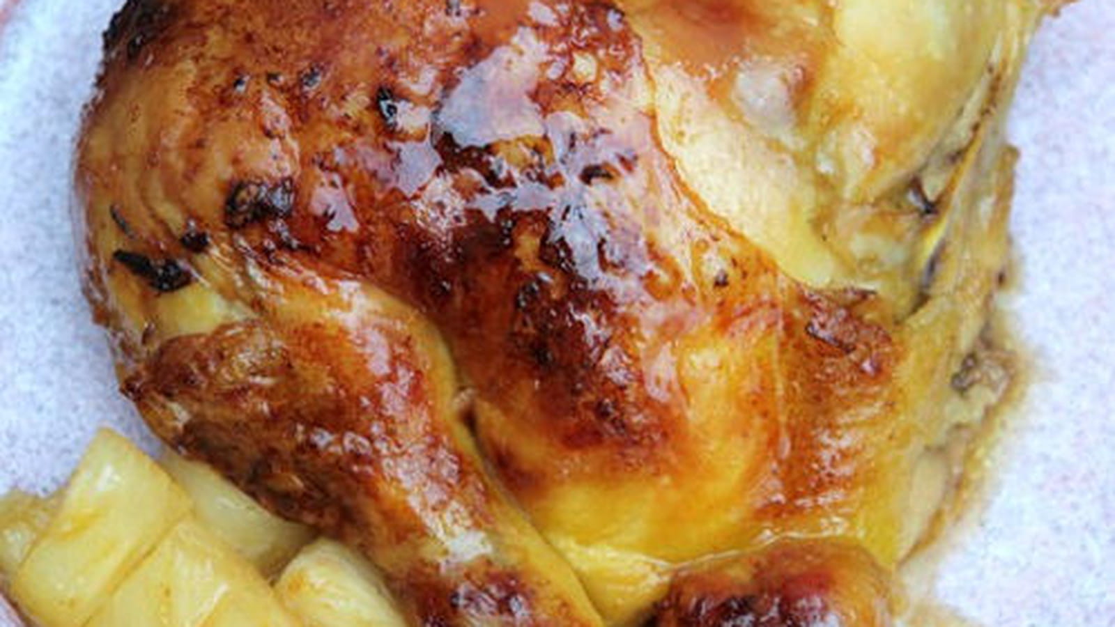 Poulet rôti doré au caramel