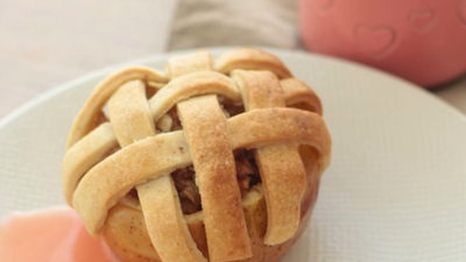 Pommes-tartes au four sauce fraise tagada