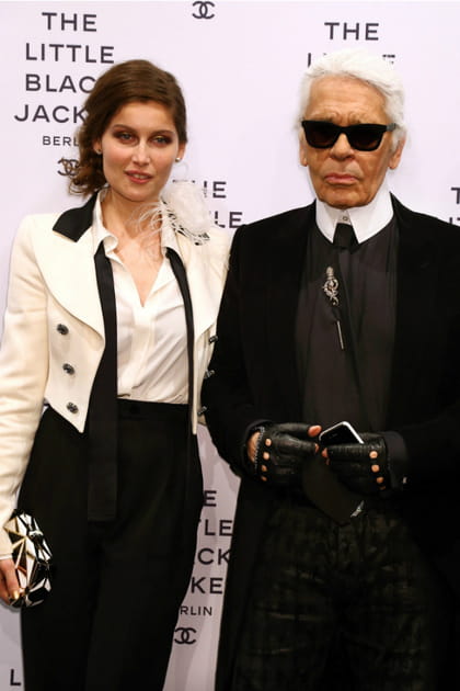 Laetitia Casta et Karl Lagerfeld