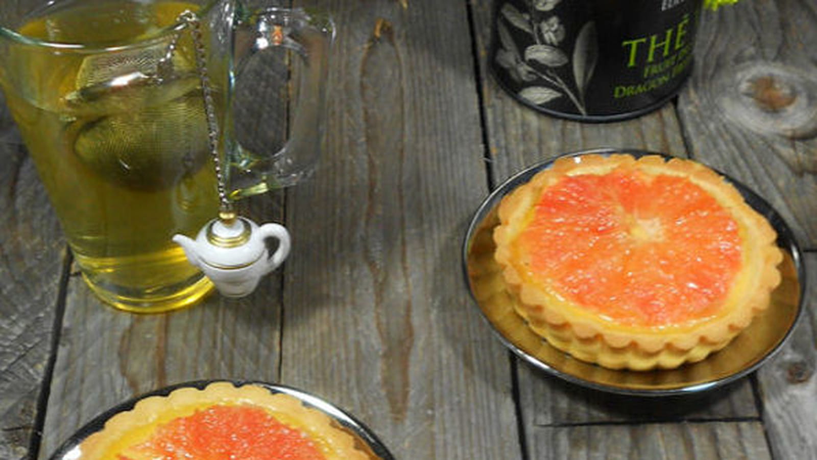 Tartelettes au pamplemousse rose