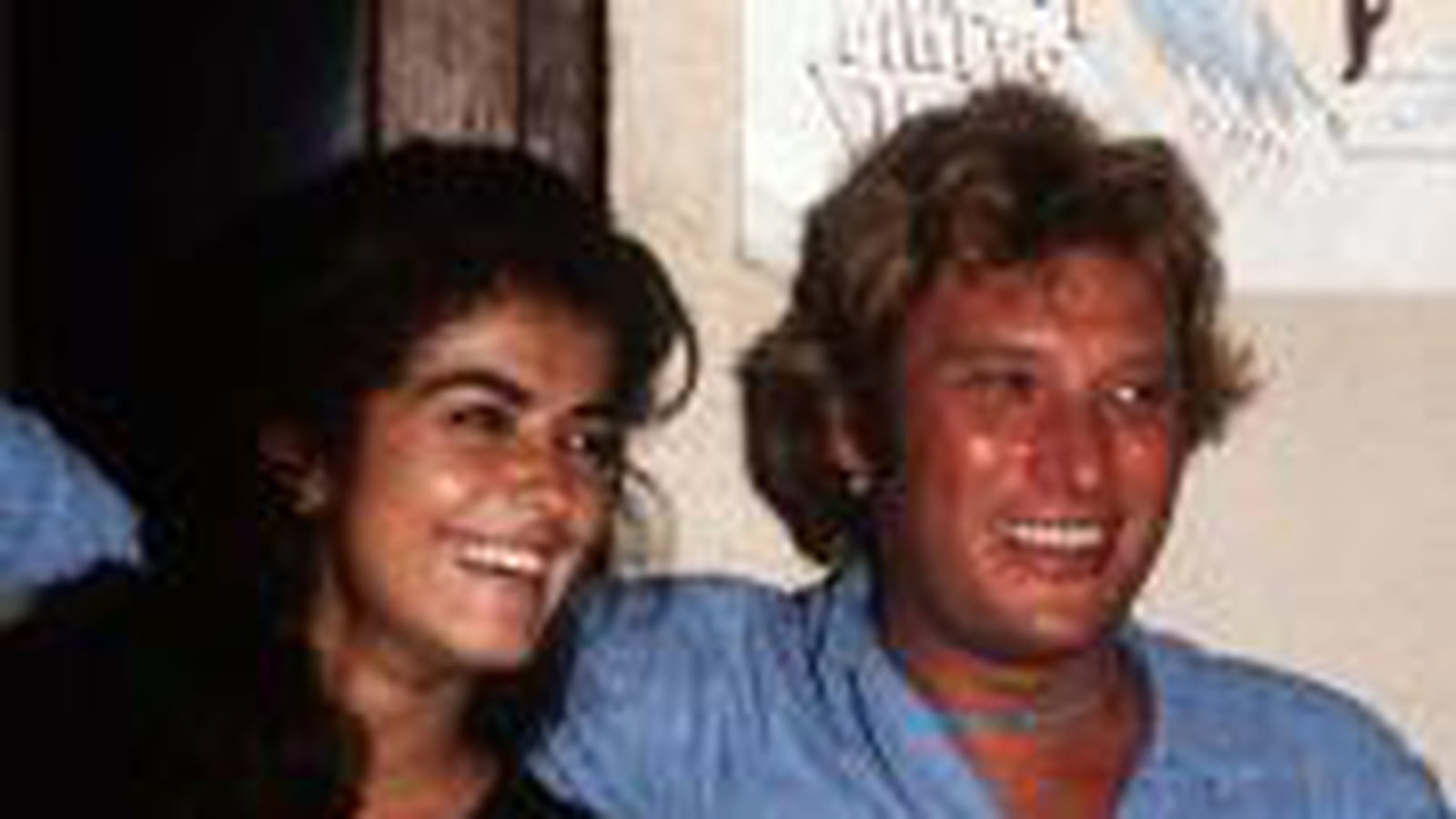 Johnny Hallyday et sa seconde femme Babeth Etienne