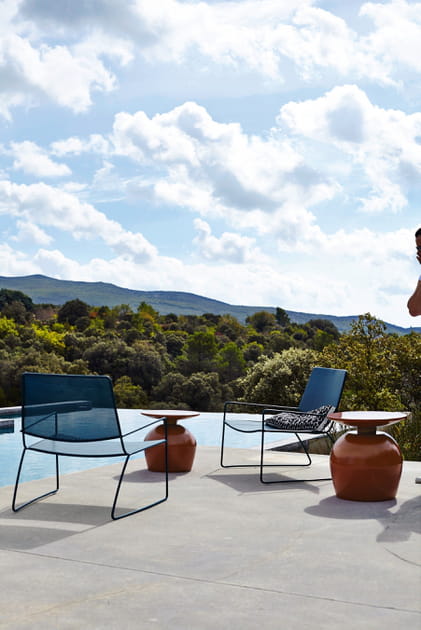 Fauteuil en m&eacute;tal Wallace d'AM.PM.