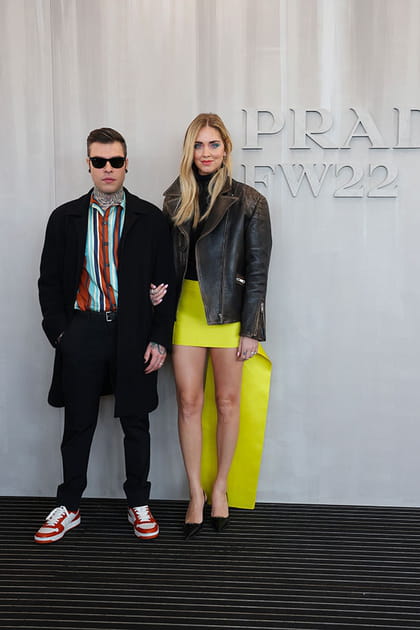 Fedez et Chiara Ferragni au défilé Prada