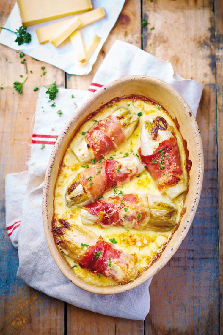 Recette de Gratin d'endives à l'Etivaz AOP et au speck
