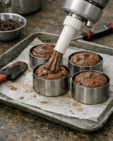 L'Escalier de Feu : le dessert au chocolat moléculaire du Chef Rodrigo Landa-Romero : Etape 1