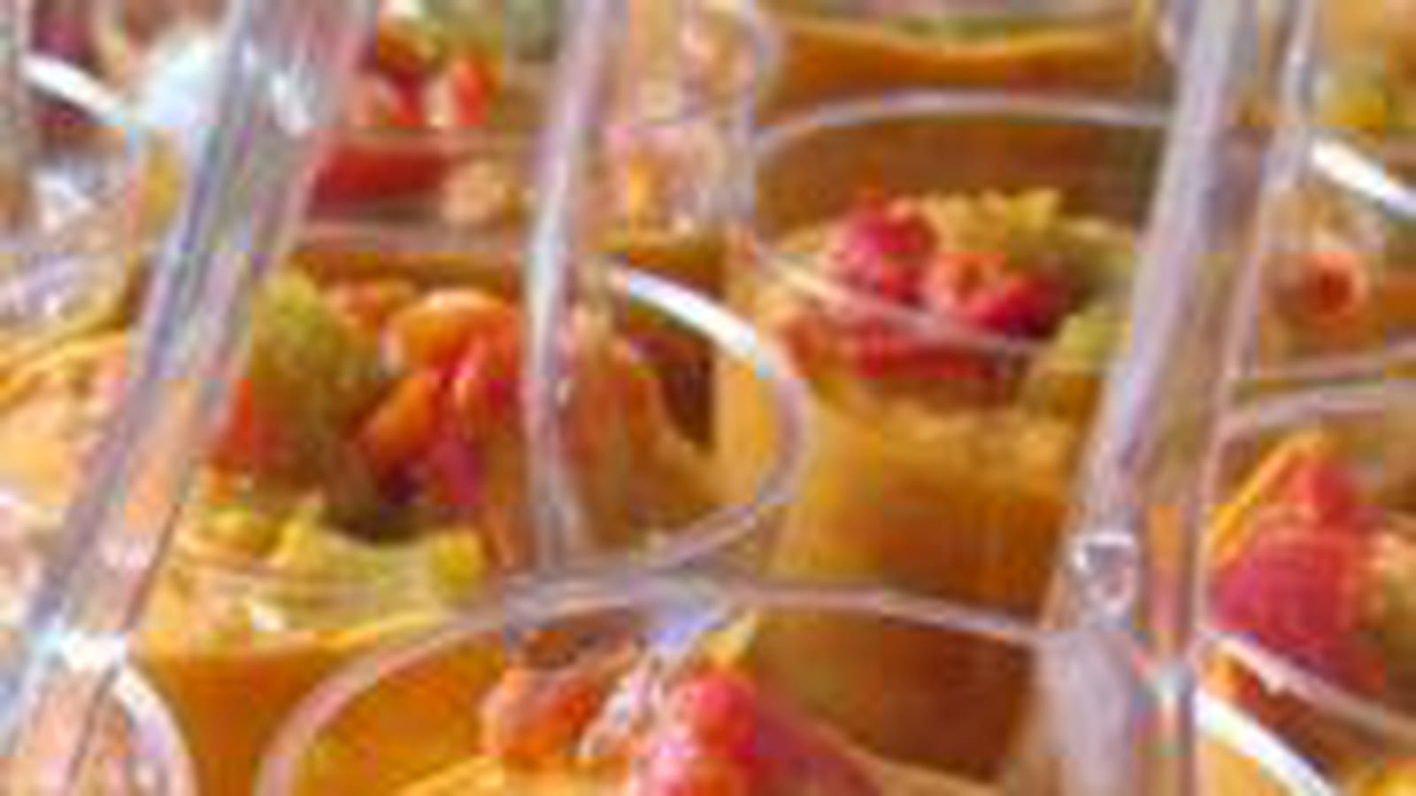Verrines poivrons, mascarpone et piment d'Espelette