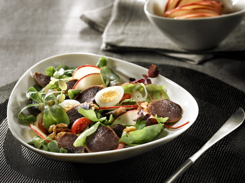 Salade de gésiers de canard confits des Landes et pomme fraîche