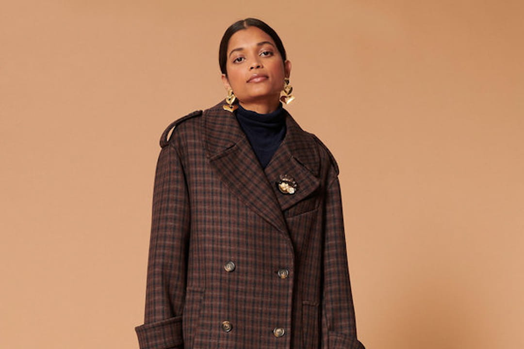 Manteau Tara Jarmon Taille 42 - Marron, Laine Et Cachemire, Occasion Très Bon état