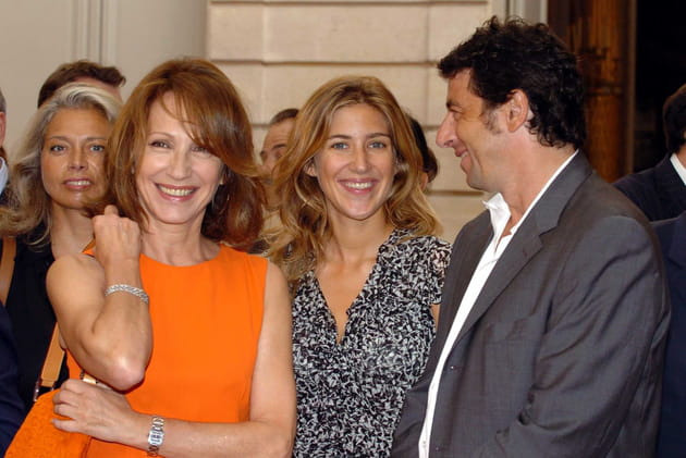 Patrick Bruel, sa femme Amanda Sthers et Nathalie Baye à l'Elysée en 2004