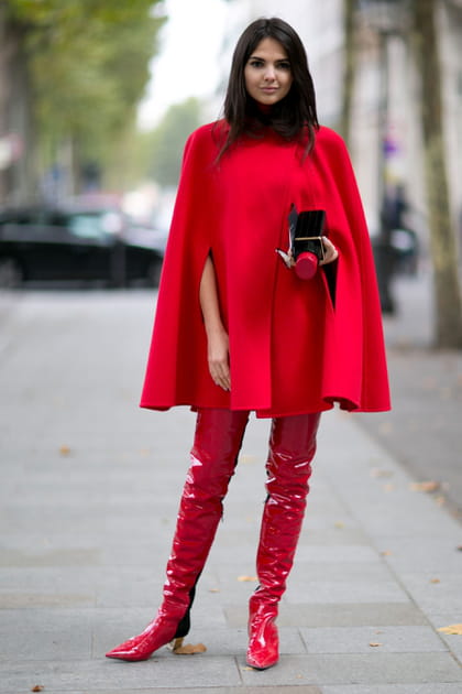 Street style &agrave; Paris : le total look rouge