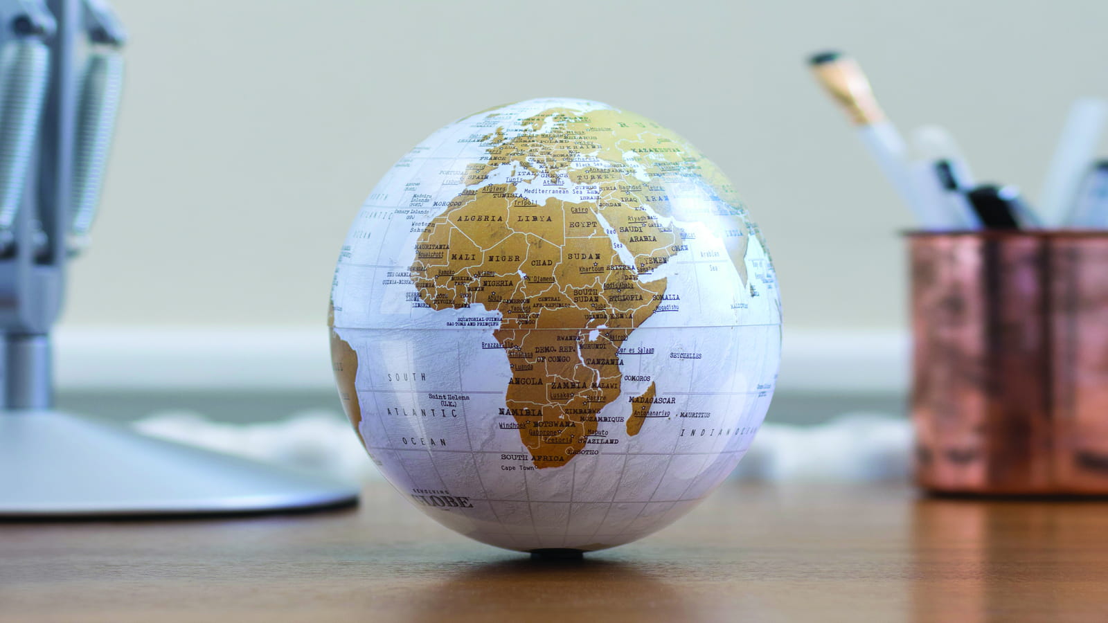 Un globe rotatif