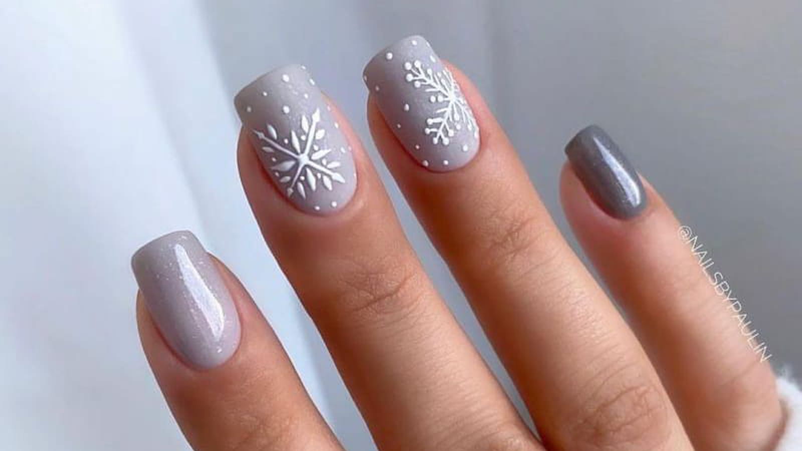 Nail art flocons de neige 