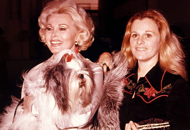 1979&nbsp;: avec sa fille Francesca et son chien Genghis