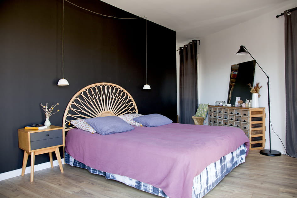 Une t&ecirc;te de lit en rotin pour sublimer la chambre
