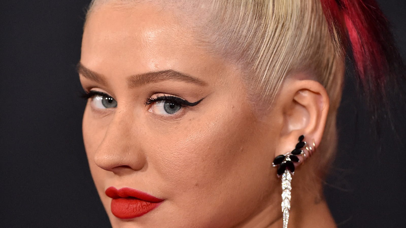 L'eyeliner pointu de Christina Aguilera