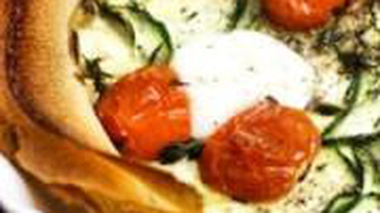 Tarte légère courgette, tomate, mozzarella