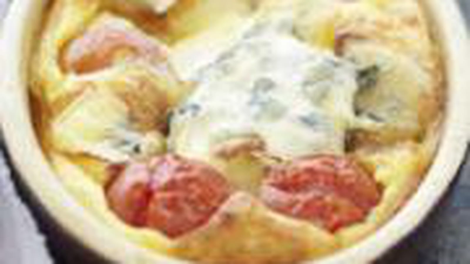 Clafoutis salé au Bresse Bleu
