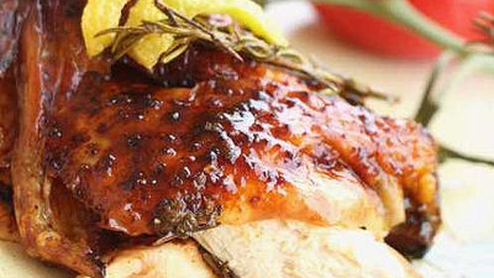 Poulet rôti au miel et citron